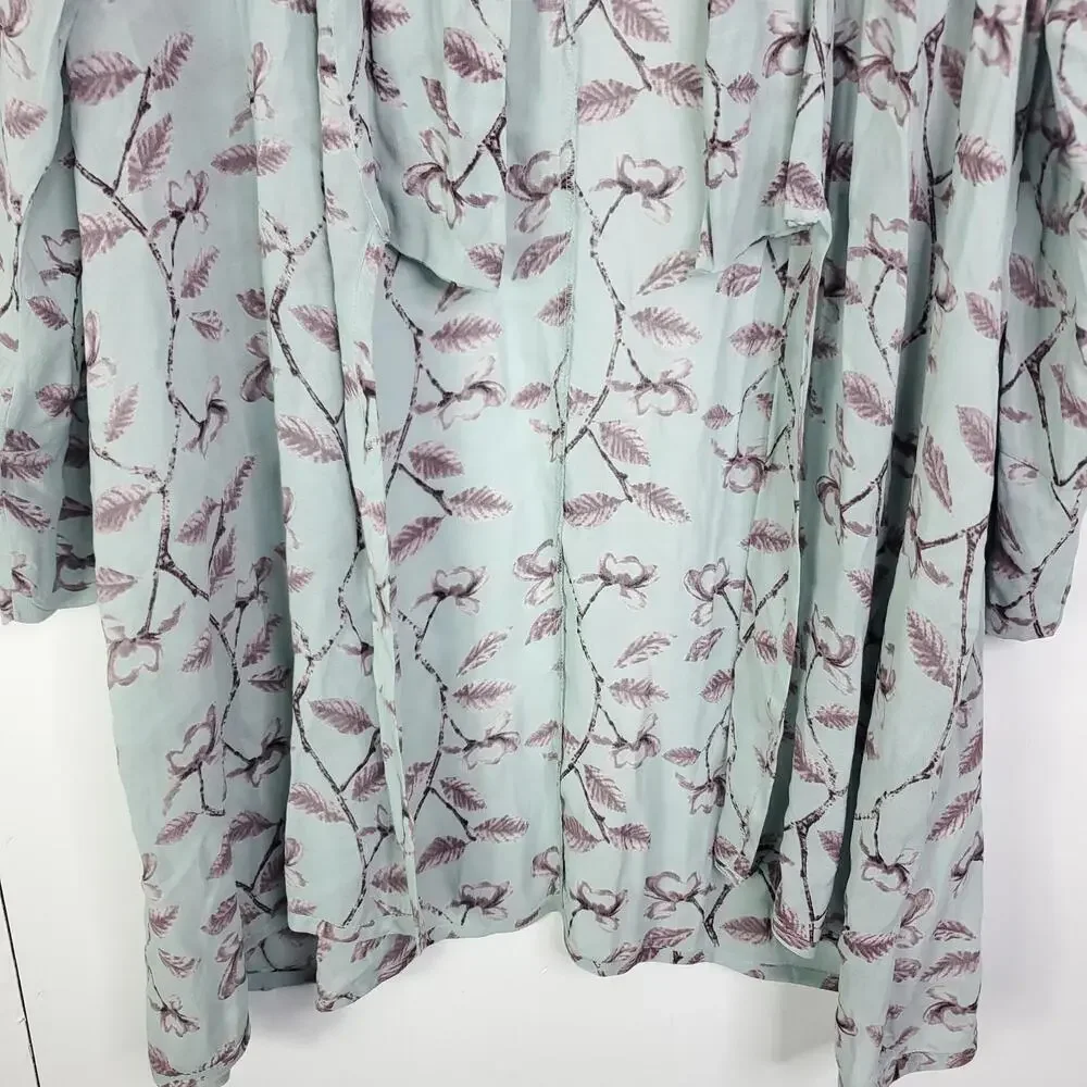 Masai Top Womens M Muted Colors Kimono Pockets Casual Open Front Longline